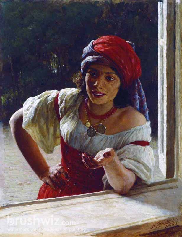 Gipsy Woman By Nikolai Yaroshenko Oil Painting Reproduction