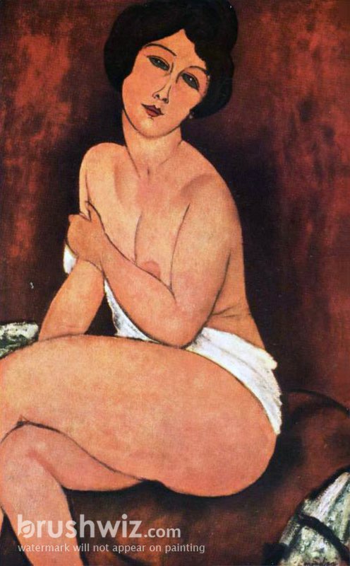 Large Seated Nude By Amedeo Modigliani Oil Painting Reproduction