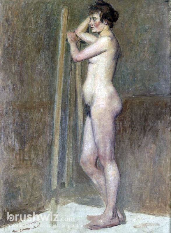 Naked In The Studio By Henri De Toulouse Lautrec Oil Painting