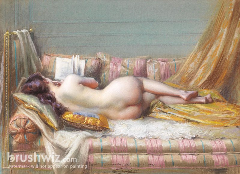 Nude Lying Down By Delphin Enjolras Oil Painting Reproduction