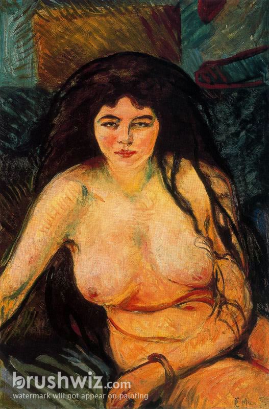 Seated Nude By Edvard Munch Oil Painting Reproduction