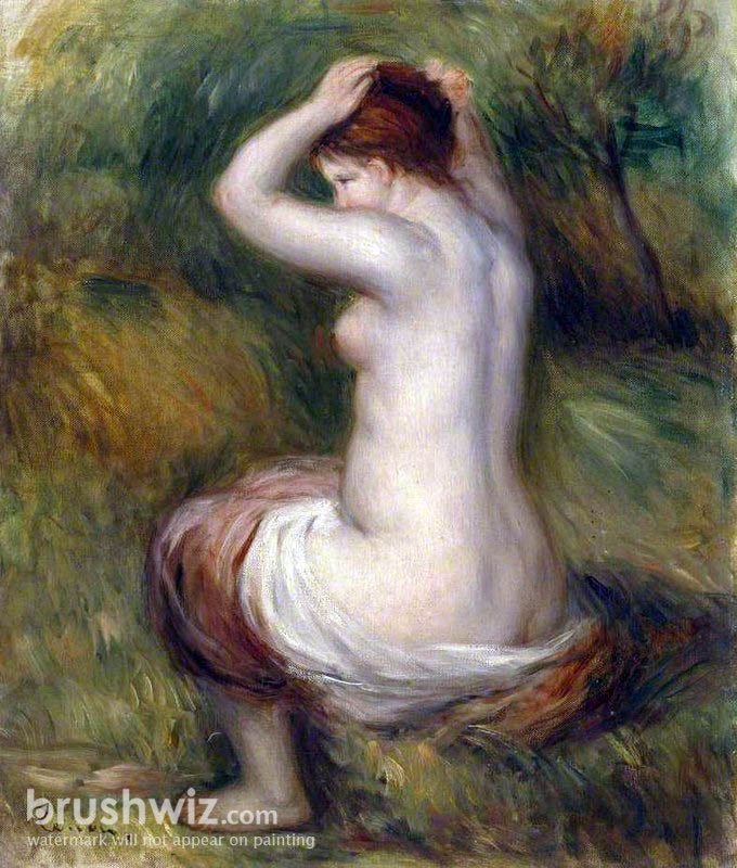 Seated Nude By Pierre Auguste Renoir Oil Painting Reproduction