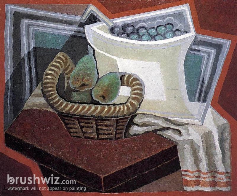 The Basket Of Pears By Juan Gris Oil Painting Reproduction