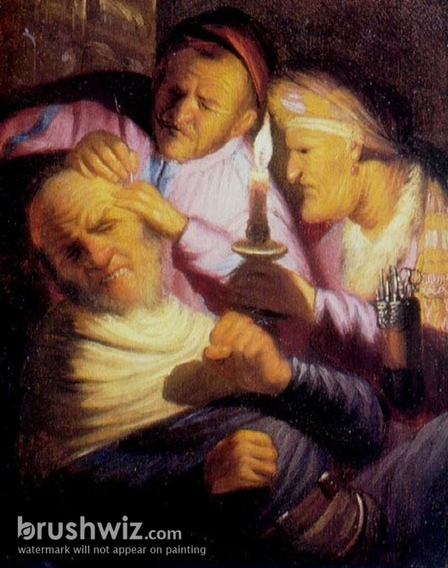 The Operation Touch By Rembrandt Oil Painting Reproduction