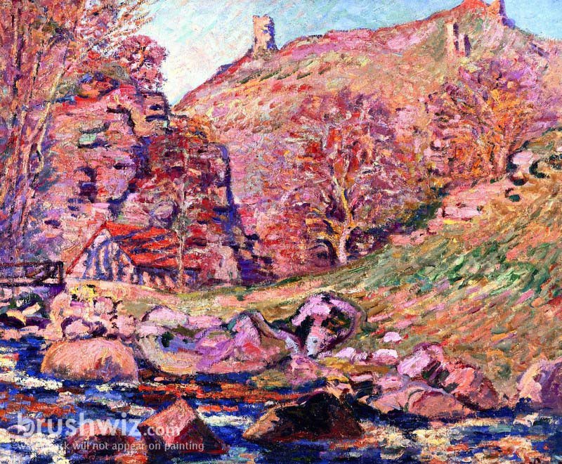 The Ruins Of The Chateau De Crozant By Armand Guillaumin Oil Painting