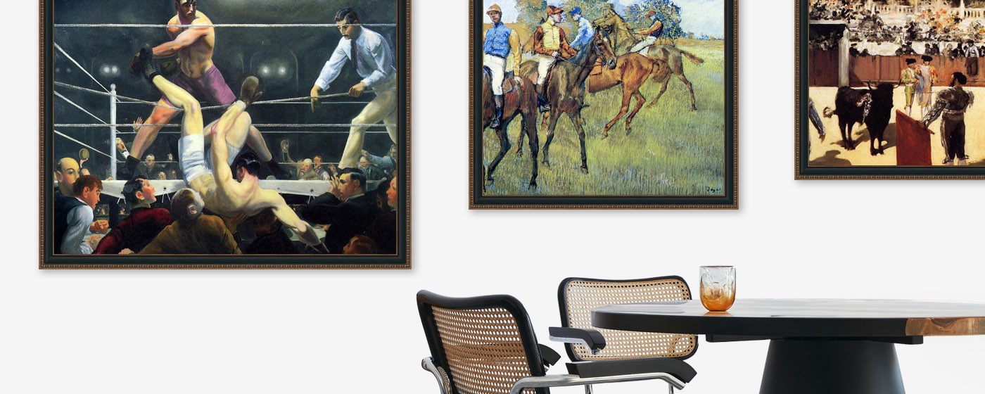 Sports-Themed Oil Paintings