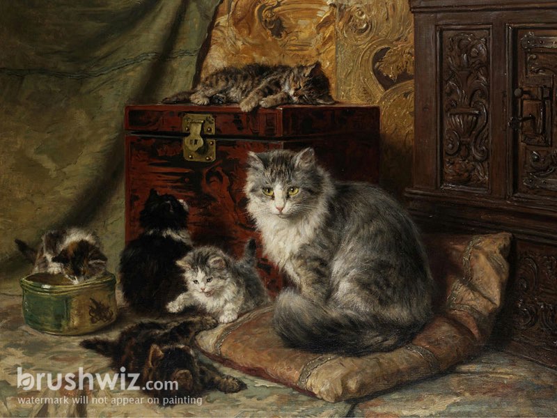 henriette ronner cat painting original