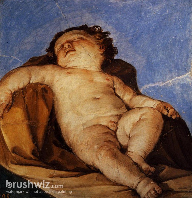 baroque cherub painting