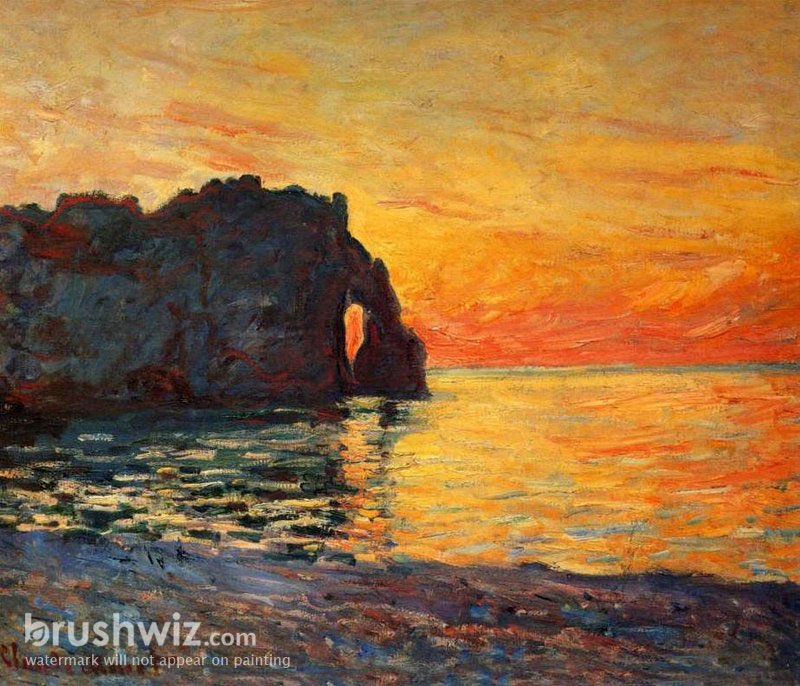 claude monet sunset paintings