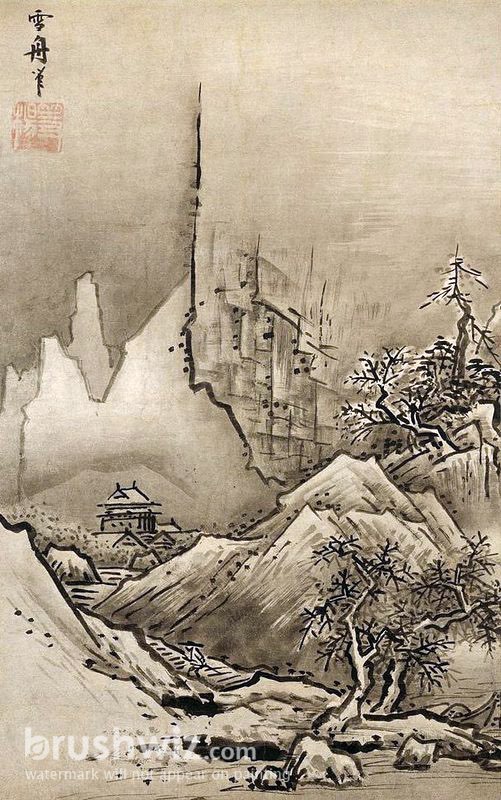 Fall And Winter Landscape by Sesshu Toyo Oil Painting Reproduction