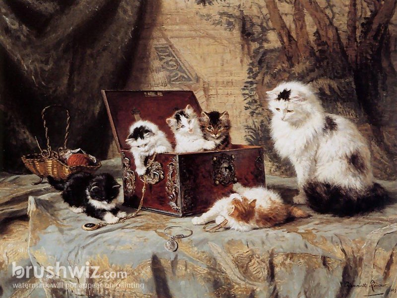 Fond Of Jewellery by Henriette Ronner-Knip - Oil Painting Reproduction