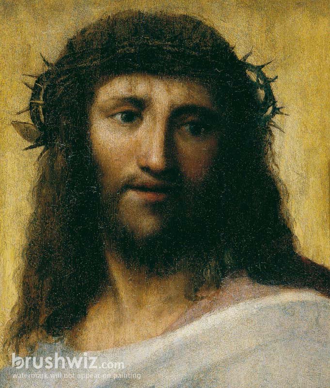 Head Of Christ by Antonio da Correggio - Oil Painting Reproduction