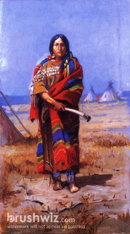 watercolor paintings of indians us