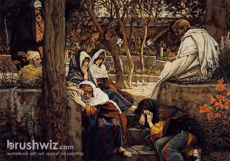 Jesus At Bethany by James Jacques Joseph Tissot Oil Painting