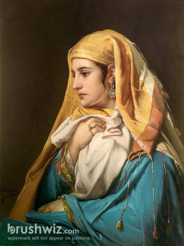 Oriental Woman by Jean Francois Portaels Oil Painting Reproduction