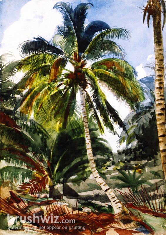 Sold Palm Tree Oil Painting