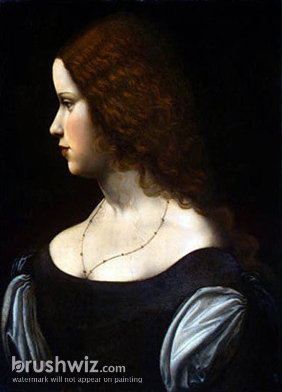 My own reproduction of painting Lady with an Ermine by Leonardo da