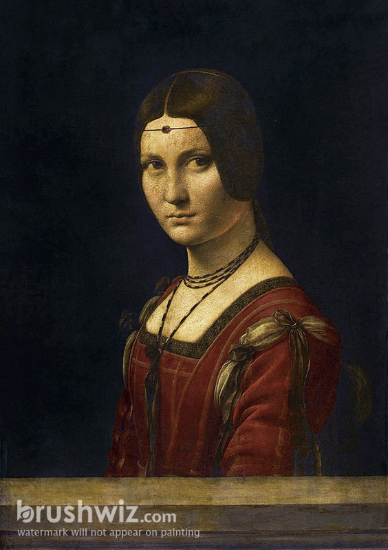 My own reproduction of painting Lady with an Ermine by Leonardo da