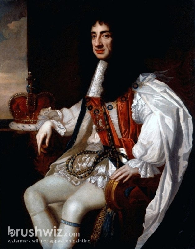 Portrait Of King Charles II by Peter Lely - Oil Painting Reproduction