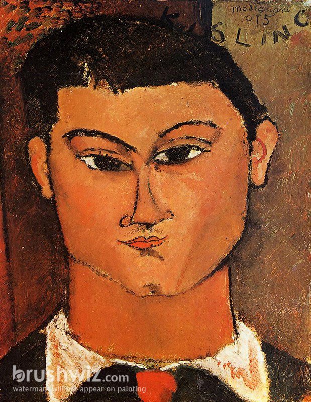 Portrait Of Moise Kisling by Amedeo Modigliani Oil Painting