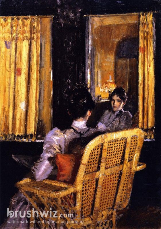 The Old Book Painting  William Merritt Chase Oil Paintings