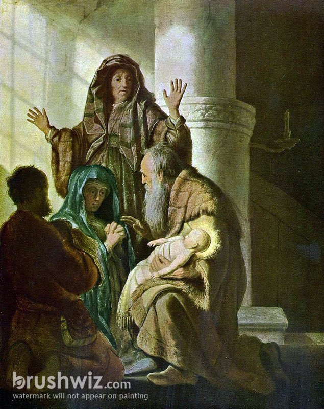 Simeon In The Temple by Rembrandt - Oil Painting Reproduction