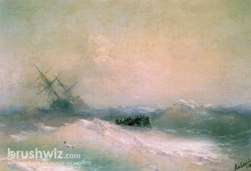 Storm At Sea by Ivan Aivazovsky - Oil Painting Reproduction