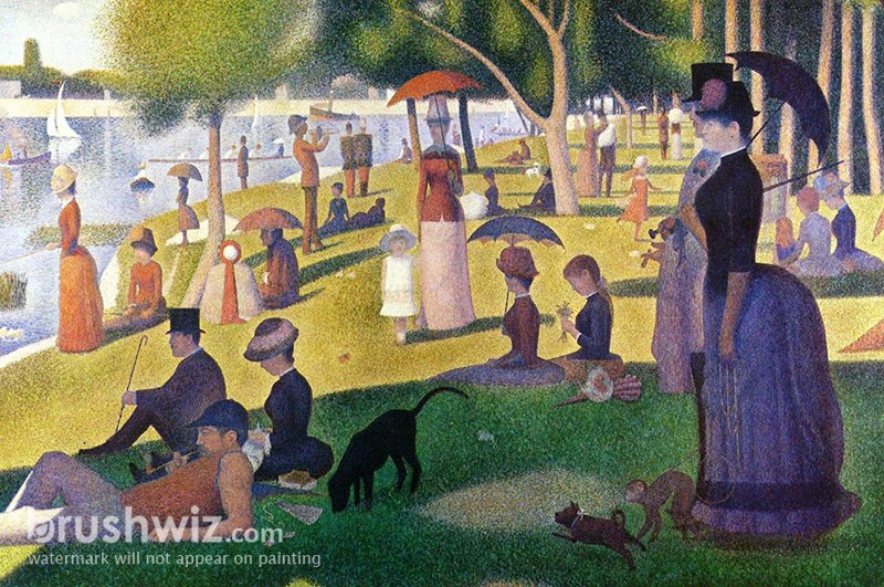 【F50号】sunday park 原画 oil painting