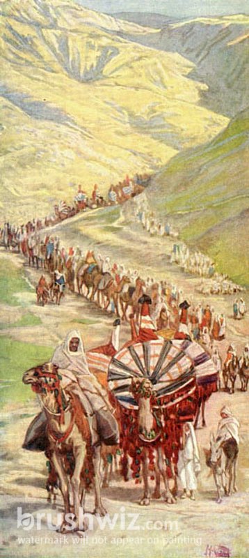 The Caravan Of Abraham by James Jacques Joseph Tissot Oil