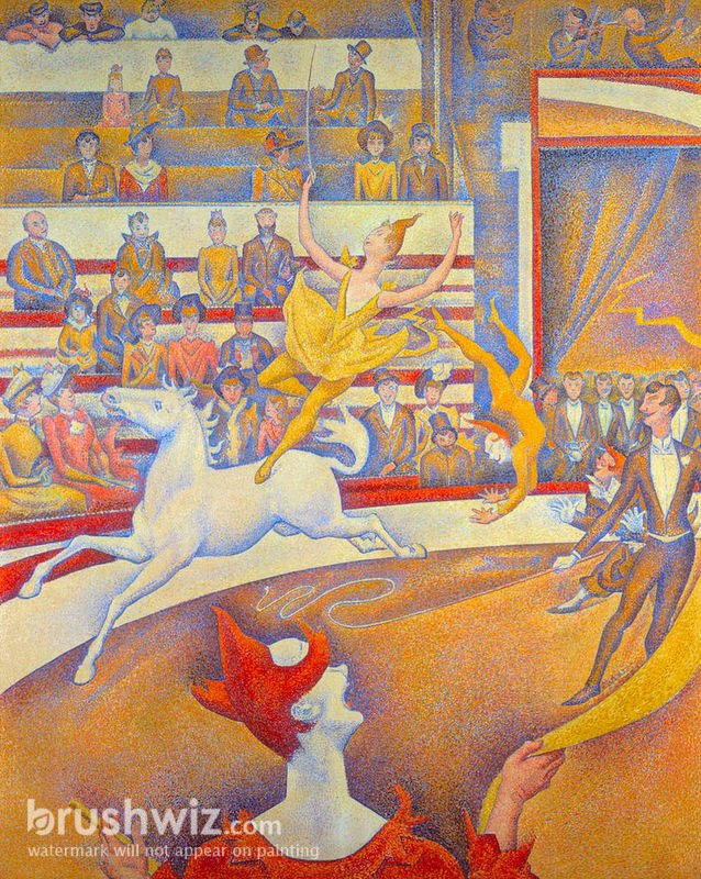 circus oil painting