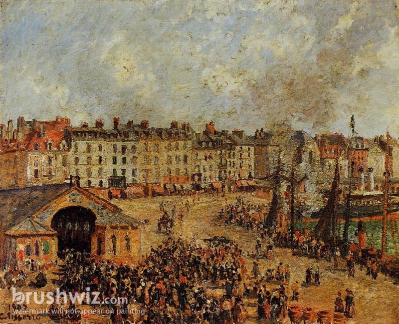 The Pont-Neuf by Camille Pissarro Reproduction Painting for Sale