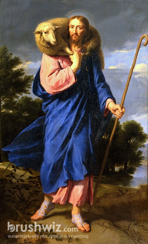 the good shepherd oil painting