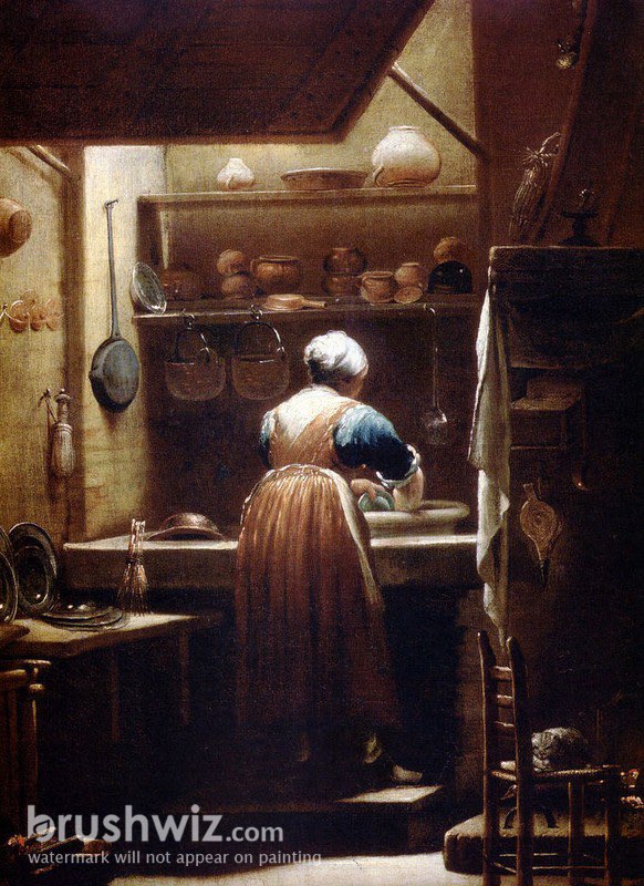 kitchen oil painting