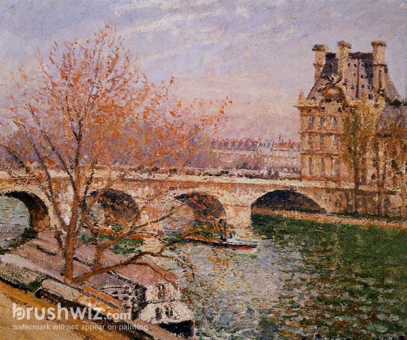 The Pont-Neuf by Camille Pissarro Reproduction Painting for Sale