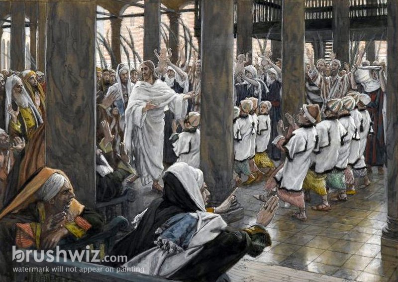 The Procession In The Temple by James Jacques Joseph Tissot Oil