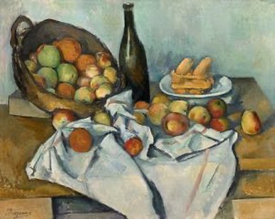 Fruit Bowl, Pitcher and Fruit by Paul Cézanne Painting Reproduction