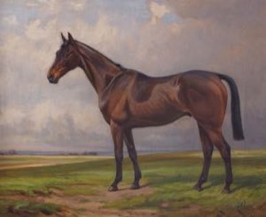 Chestnut Horse by Wright Barker Oil Painting Reproduction