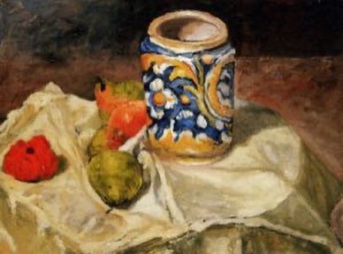 Fruit Bowl, Pitcher and Fruit by Paul Cézanne Painting Reproduction