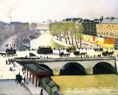 The Pont Neuf in the Snow, Paris by Albert Marquet Reproduction Painting  for Sale