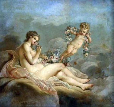 Venus On The Waves by Francois Boucher Classical Art Old Masters