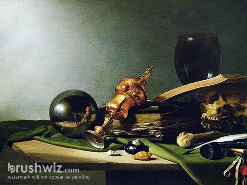 Vanitas Still Life With Crystal Ball by Pieter Claesz Oil Painting  Reproduction